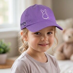 Peeps Purple Bunny Embroidered Baseball Cap Hat Adjustable - Kids/Youth